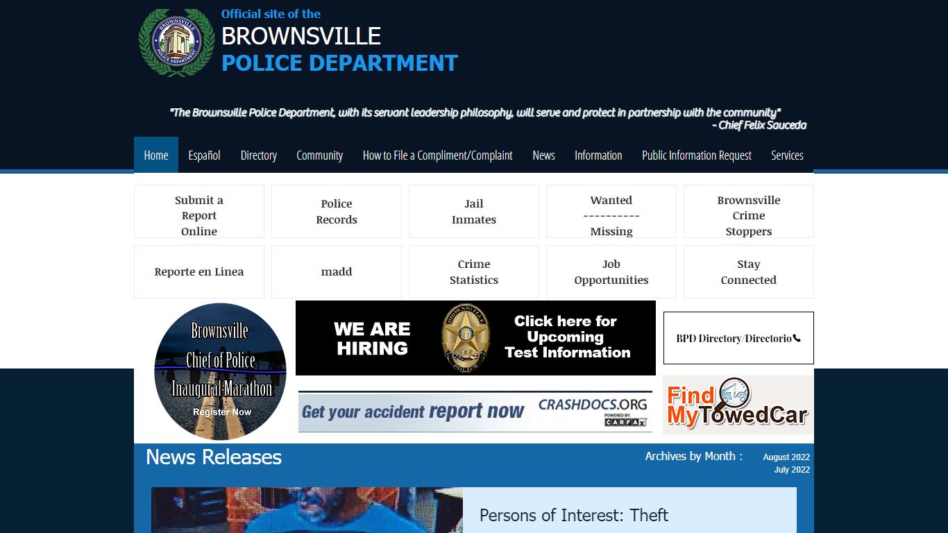 Brownsville Police | Texas | BrownsvillePD.com