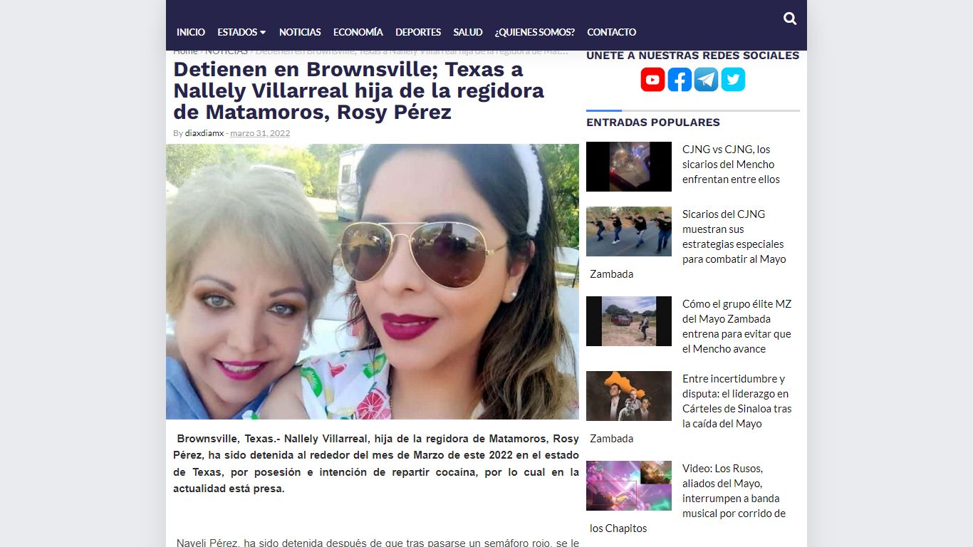 Detienen en Brownsville; Texas a Nallely Villarreal hija de la regidora ...